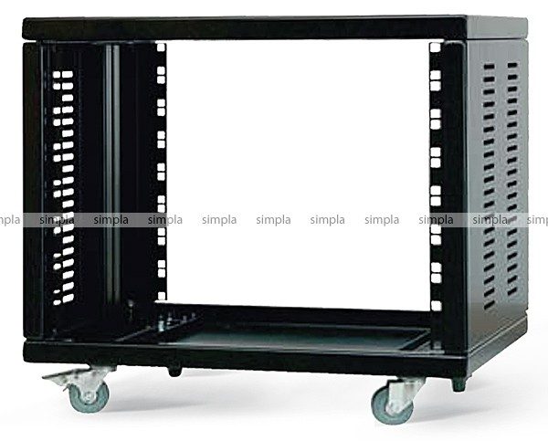 STUDIORK08 :: Proel Steel 19" Rack 8U Side Vents + Castors BLACK Carousel 1