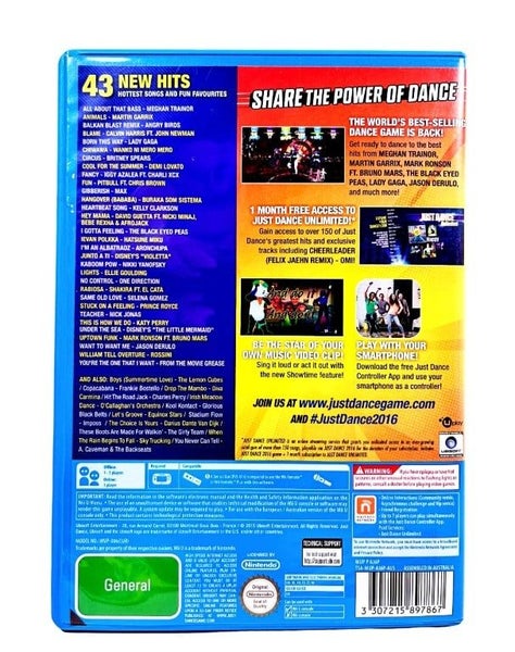JUST DANCE 2016 (Wii U) *MINT COMPLETE* Carousel 2