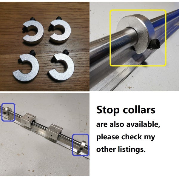 4pcs SBR16 Linear Rail Stop Collars, locking collars Carousel 2