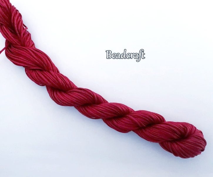 *$1.50 SALE* A 24 mtr. HANK of RUBY RED NYLON CORD 1mm Carousel 1