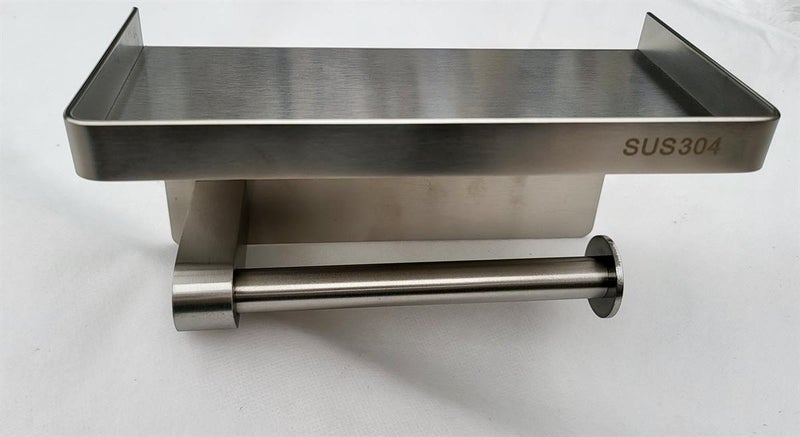 Toilet Paper Holder with Tray - Brushed Stainless Steel (168351) Carousel 1