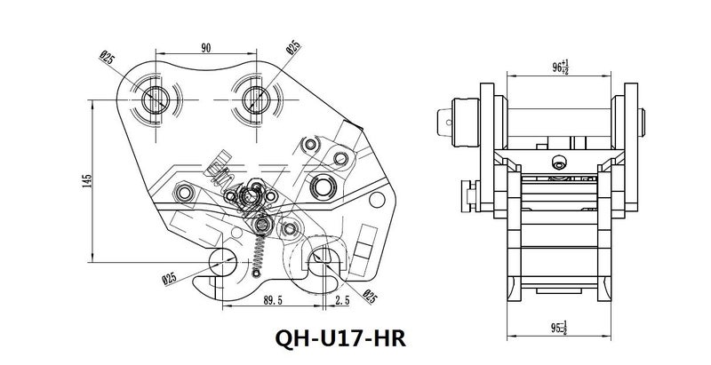 Digger Quick Hitch for PC05 20 30 40 PC50 PC60 PC120 SH120 U17 U20 U35 Carousel 19