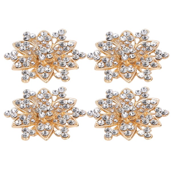 crystal buckle hollow crystal buckle crystal flower buckle clothing accessories Carousel 2
