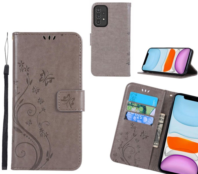 Samsung Galaxy A33 5G Case Embossed Butterfly Wallet Leather Cover Carousel 1