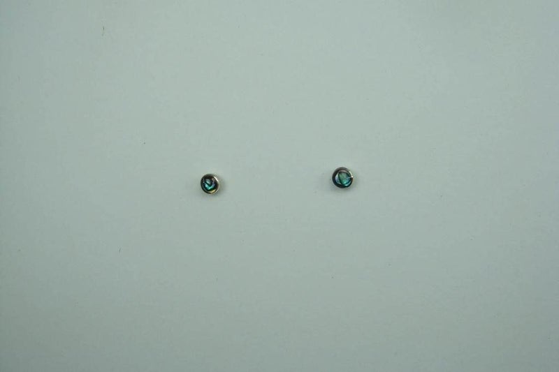 Studs | round | 2mm | Paua Shell | 925 Sterling Silver #619 Carousel 1