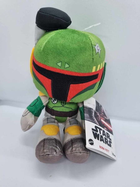 Star Wars BOBA FETT 8"in Plush Disney Galaxy’s Edge Trading Outpost NEW Carousel 1