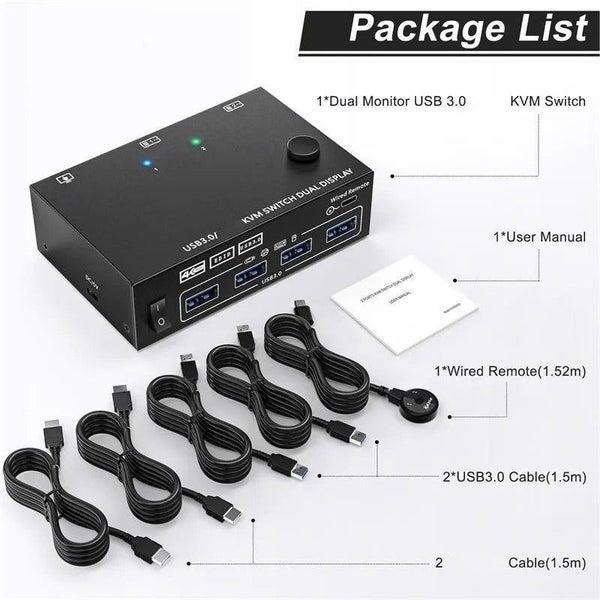 USB KVM Switch Splitter 4 Ports Carousel 6