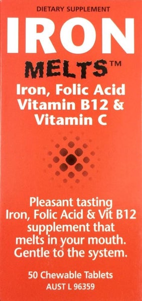 IRON MELTS 50 tablets **Pakuranga Pharmacy** Carousel 1