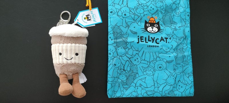 Jellycat coffee to go bag charm Carousel 1