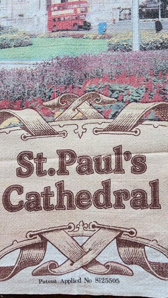 ~" St. Paul's Cathedral Cotton British Made Vintage Tea Towel "~ Carousel 2