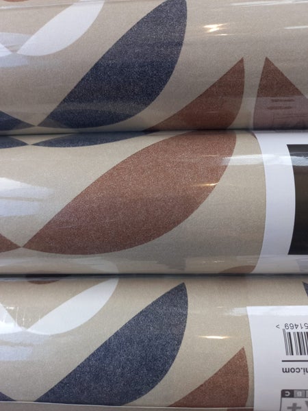 Wallpaper. LAVMI CITY - Copper & Denim. 3 roll bundle Carousel 5