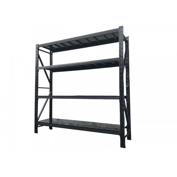 Black Steel Garage Racking Storage Shelving 800KG 1500mm size Carousel 1