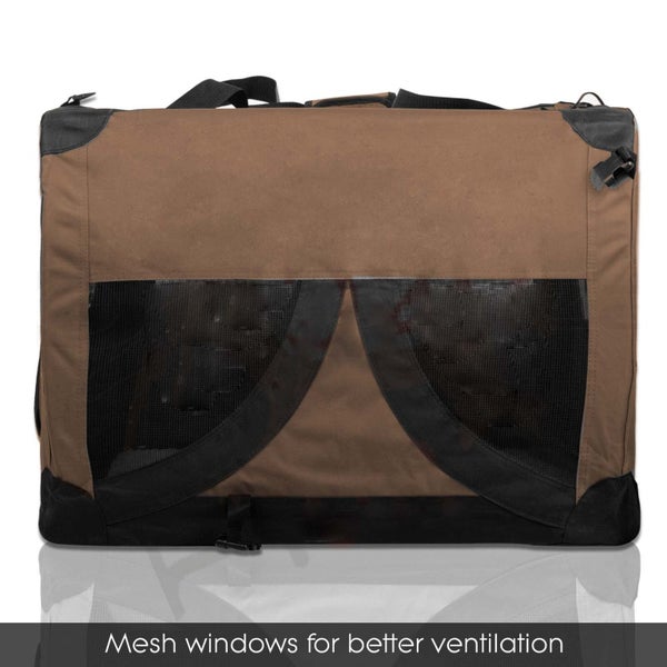 Dog Travel Cage Collapsible Soft Pet Crate 3XLarge/101x68x67cm Carousel 12