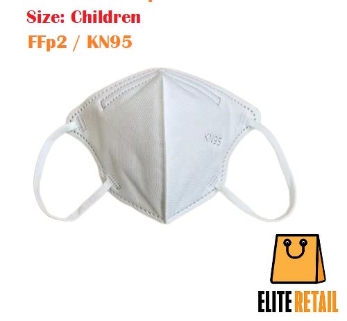 10 Pack Children's Face Mask White FFP2 / KN95 1 Pack Carousel 1
