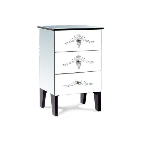 Venetian Patterned 3 Drawer Bedside Table *40% OFF* Last Floor Model Carousel 1