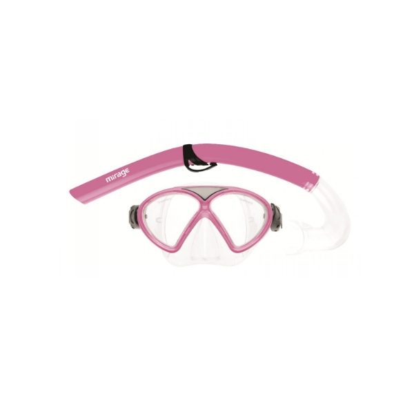MIRAGE COMET JNR DIVE MASK/SNORKEL KIDS - PINK (SILITEX) Carousel 1