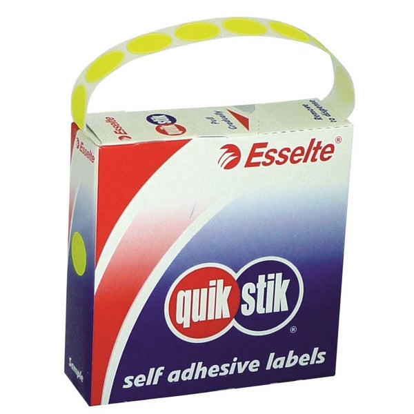 Quikstik Label Dispenser Circle 14mm Fluoro Yel 700 Labels Carousel 1