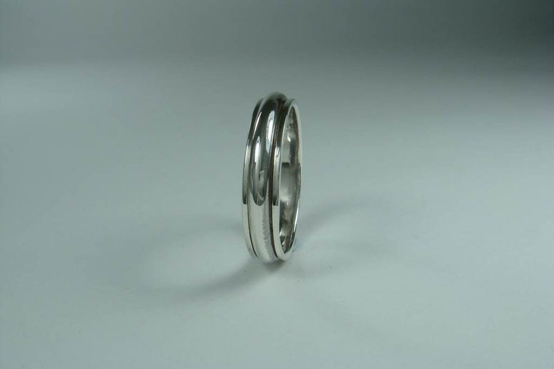 Ring | Spinner'able Band | HalfRound | Unisex | sizeR | sizeU | 925 Silver #688 Carousel 1