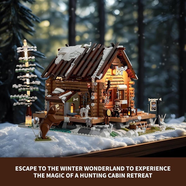 Hunting Cabin LED Light Building Bricks - 2036 Pcs - Compatible with Lego Carousel 1