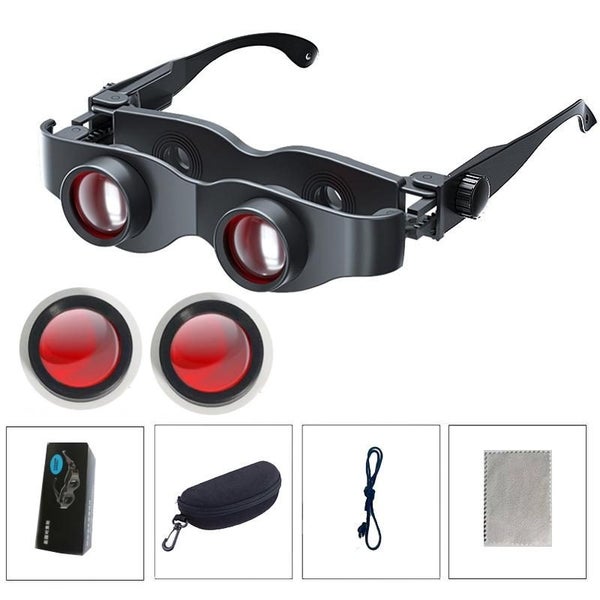 Dm0125 3X Fishing Binoculars Adjustable Focus Glass Type Binoculars With Red ... Carousel 1