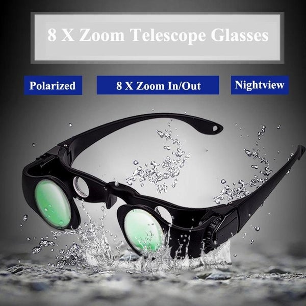 8X Fishing Binoculars Zoomable Telescope Glasses - Gray Clip Carousel 2