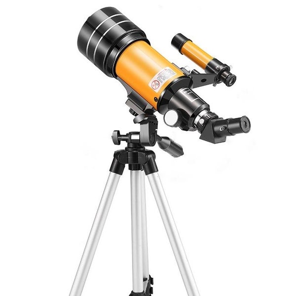 High-Definition Stargazing Refracting Astronomical Telescope Black Yellow Carousel 2