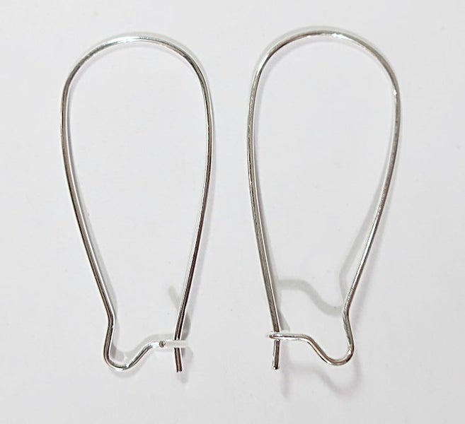 10 BRIGHT SILVER 33mm KIDNEY HOOKS Carousel 1