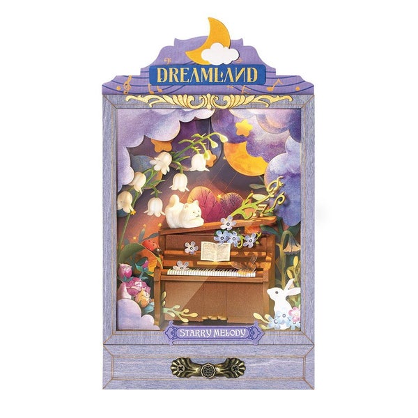 Robotime Rolife Starry Melody DIY Dollhouse Box Theater DS025 Carousel 1
