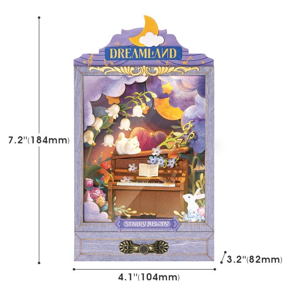 Robotime Rolife Starry Melody DIY Dollhouse Box Theater DS025 Carousel 5