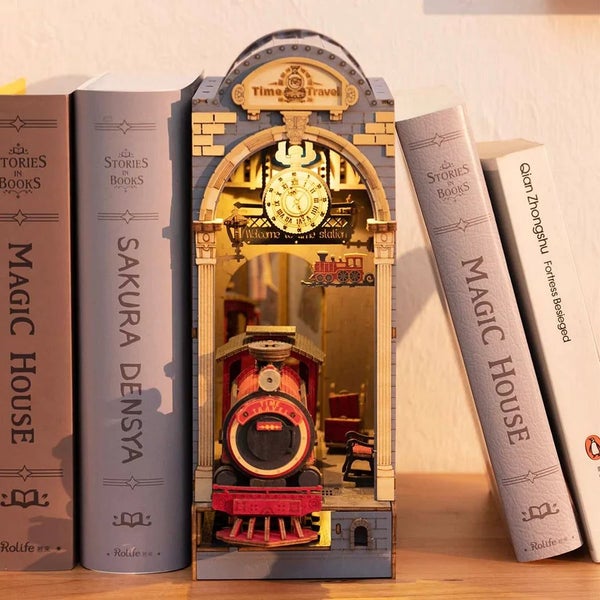 Robotime Rolife Time Travel DIY Book Nook Shelf Insert TGB04 Carousel 2