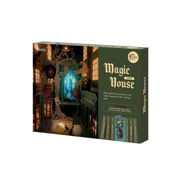 Robotime Rolife Magic House DIY Book Nook Shelf Insert TGB03 Carousel 7