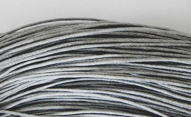 5 mtrs. GREY WAXED COTTON CORD 1 mm Carousel 1