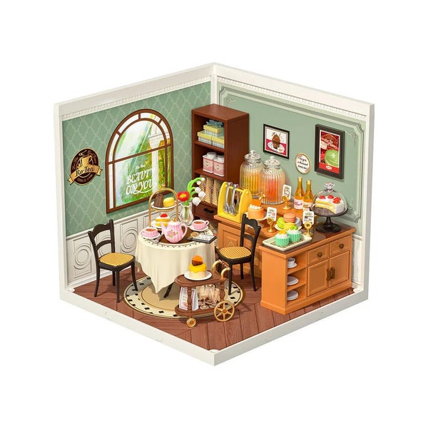 Robotime Rolife Sweet Sips Tea DIY Plastic Miniature House DW011 Carousel 1