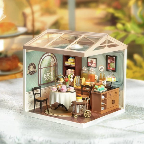 Robotime Rolife Sweet Sips Tea DIY Plastic Miniature House DW011 Carousel 2