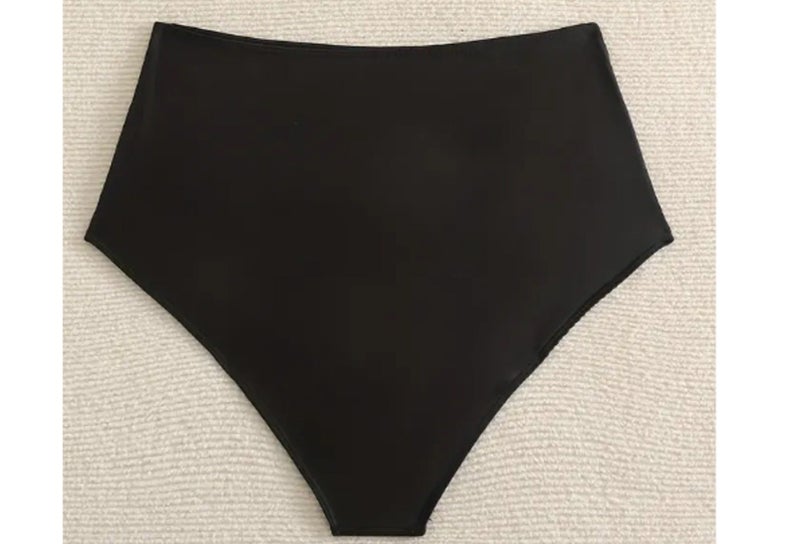 High waisted ruched bikini bottoms -flattering Hi Waist swim pants - 10 or 12 Carousel 4