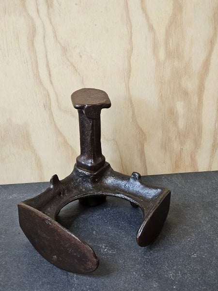 Large & Unusually Shaped Cast Iron Shoe Last. Cleaned & Waxed with Patina +. Carousel 1