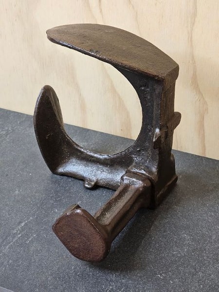 Large & Unusually Shaped Cast Iron Shoe Last. Cleaned & Waxed with Patina +. Carousel 2