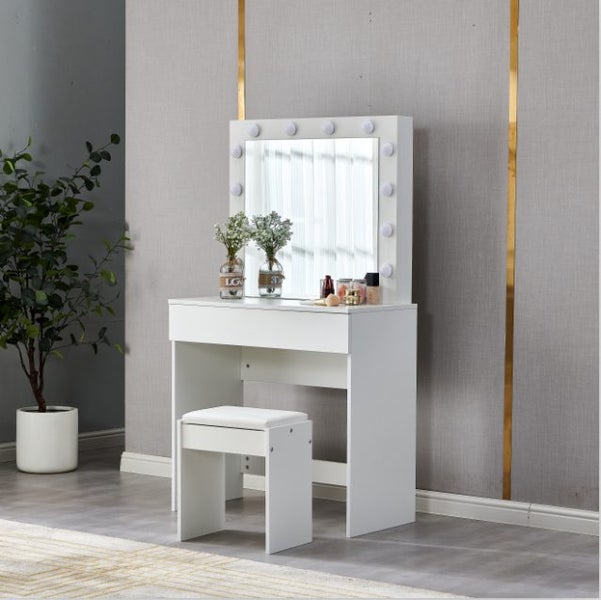 "York' LED Light Dressing Table and Stool Carousel 2