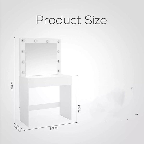 "York' LED Light Dressing Table and Stool Carousel 4