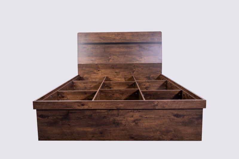 'Byron' Dark Oak Bed frame with Storage King62863231085185111