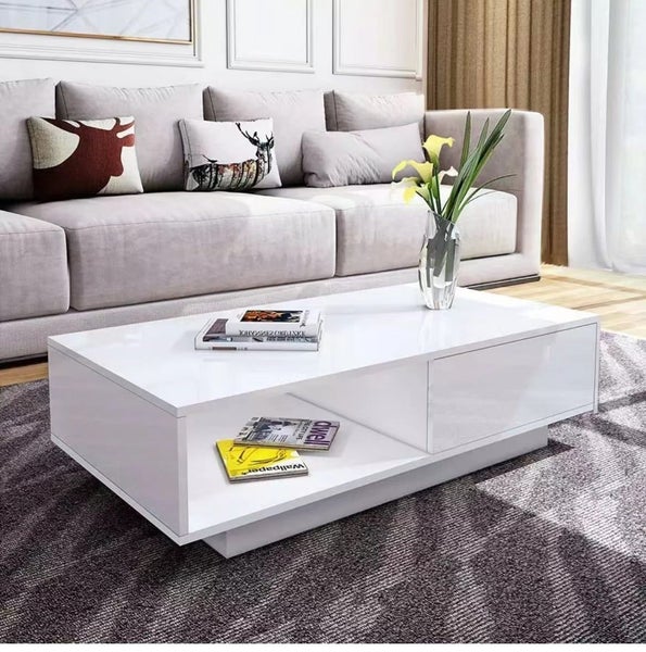 'Romote' White Gloss Coffee table with RGB LED Lighting62863860944513112
