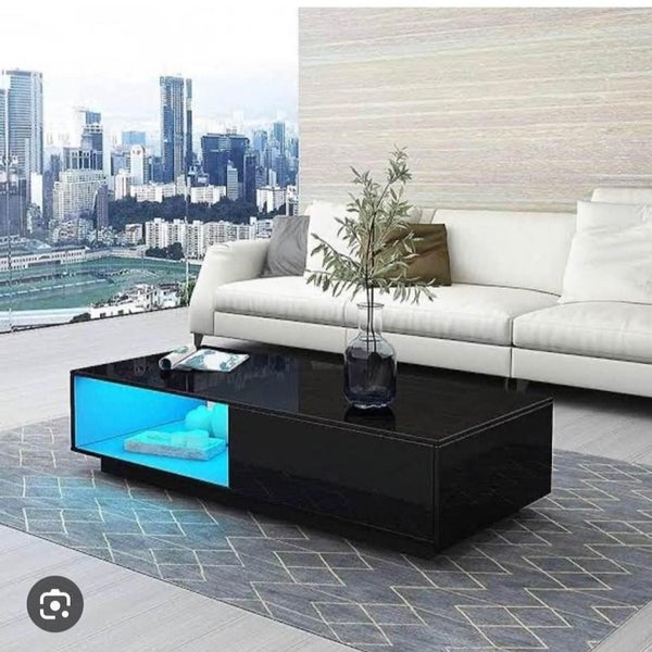 'Romote' Black Gloss Coffee table with RGB LED Lighting62863860980737119