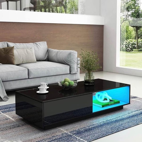 'Romote' Black Gloss Coffee table with RGB LED Lighting62863860980737111