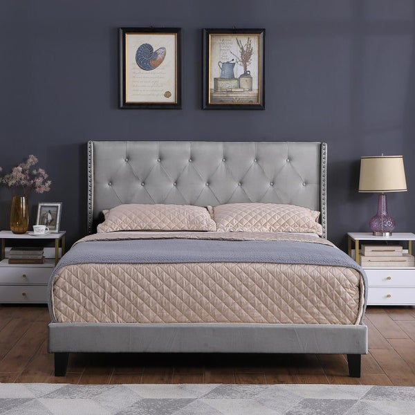 Cullwick Bed Frame Light Grey Double62863860938626119