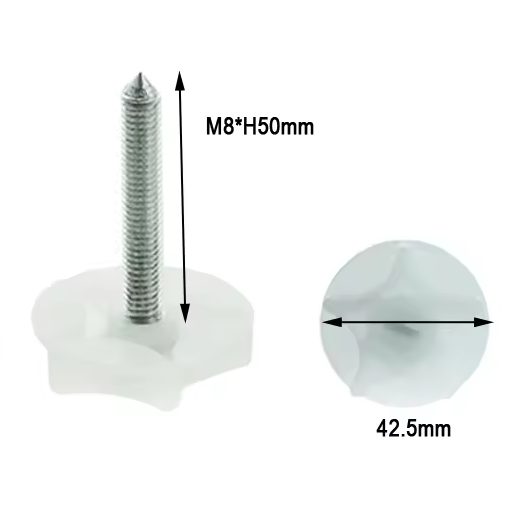 M8 Headboard Bolts for Base (white) Carousel 1