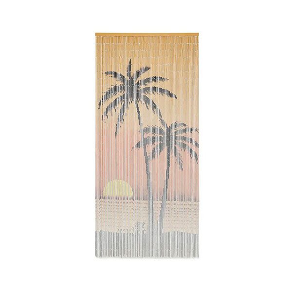 Insect Door Curtain Bamboo 90X200 Cm Palm Tree Print Carousel 1