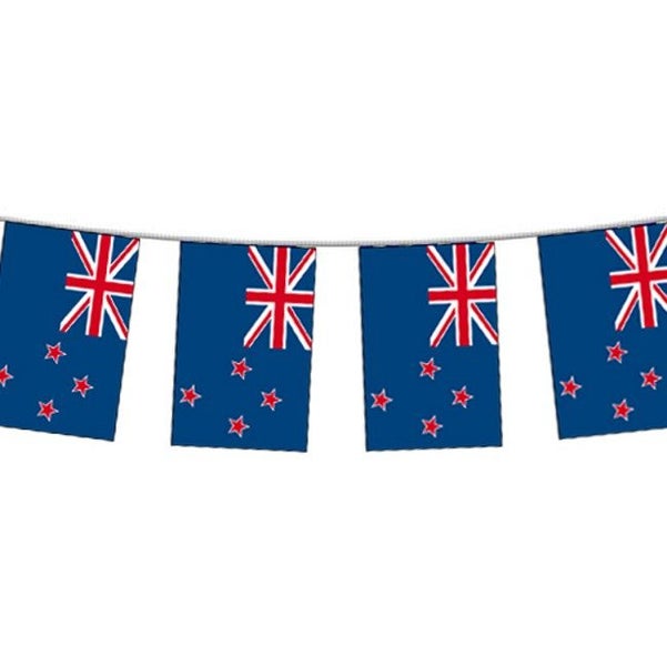 NZ Flag Bunting - New Zealand Flag Bunting 3m - NZ Mini Flags Carousel 1