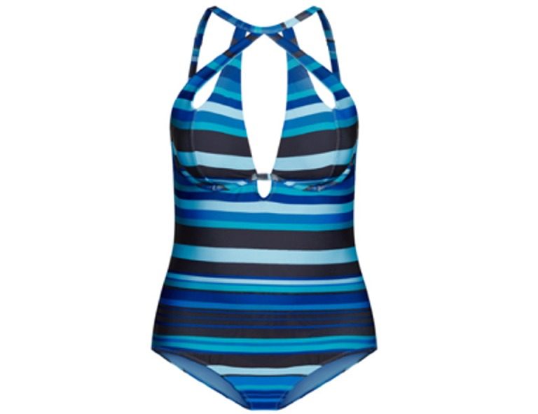 City Chic 1 piece swimsuit / togs - S - NZ Size 16 Swimsuit - Cancun Ibiza Blue Carousel 2