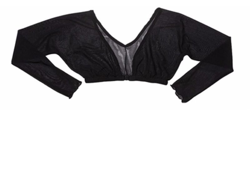 Black mesh undertop - turn sleeveless into long-sleeved - ideal flower girl Carousel 1