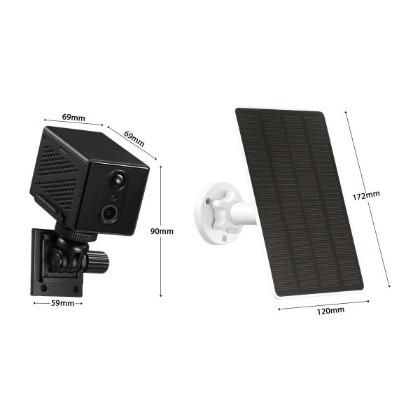 WiFi IP Security Camerax4 CCTV Set Solar Battery 1080P HD Wireless Night Vision Carousel 2